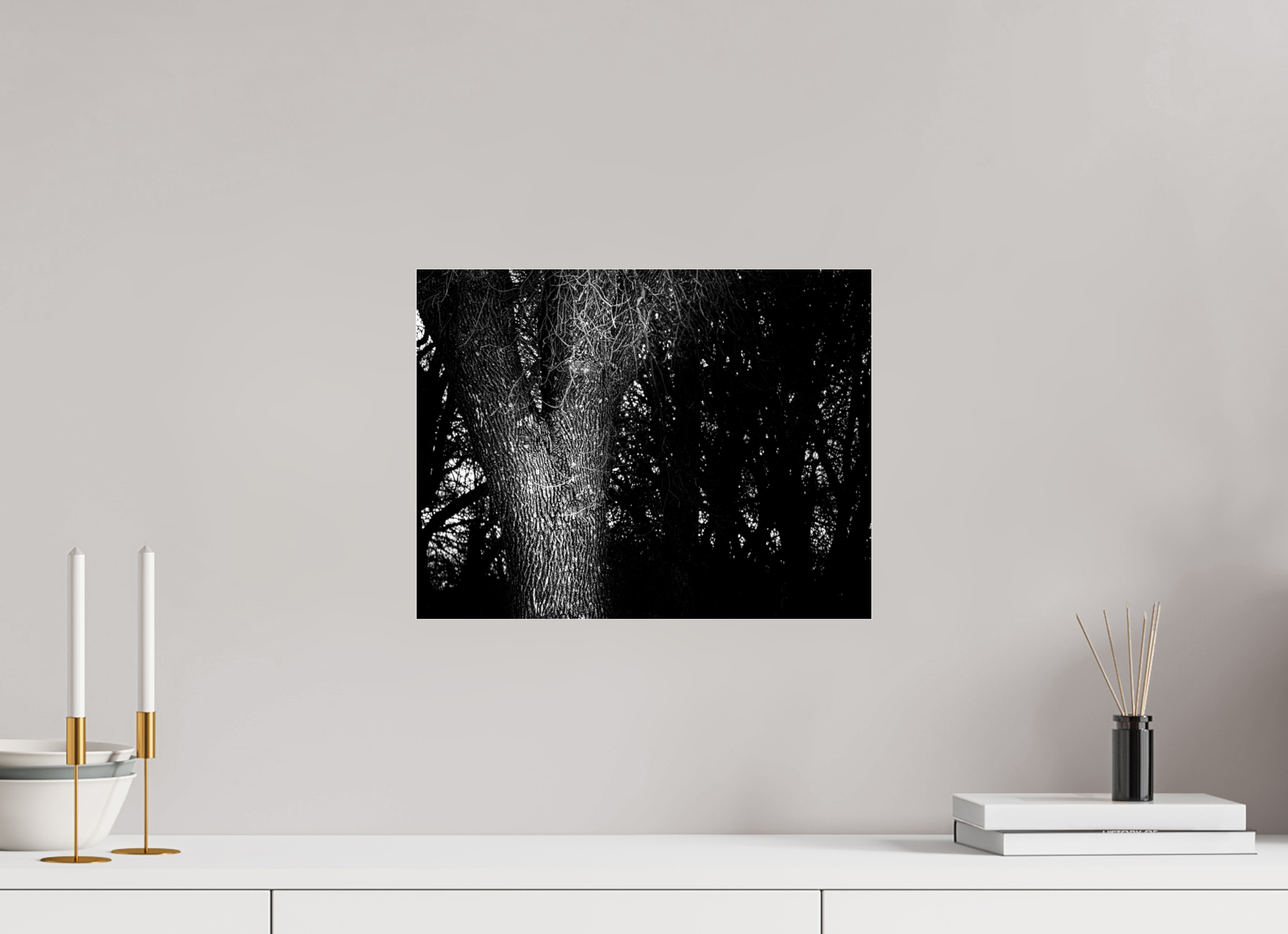 15.6 x 12″, Photo Print Under Acrylic Glass Twilight Tree on acrylic glass