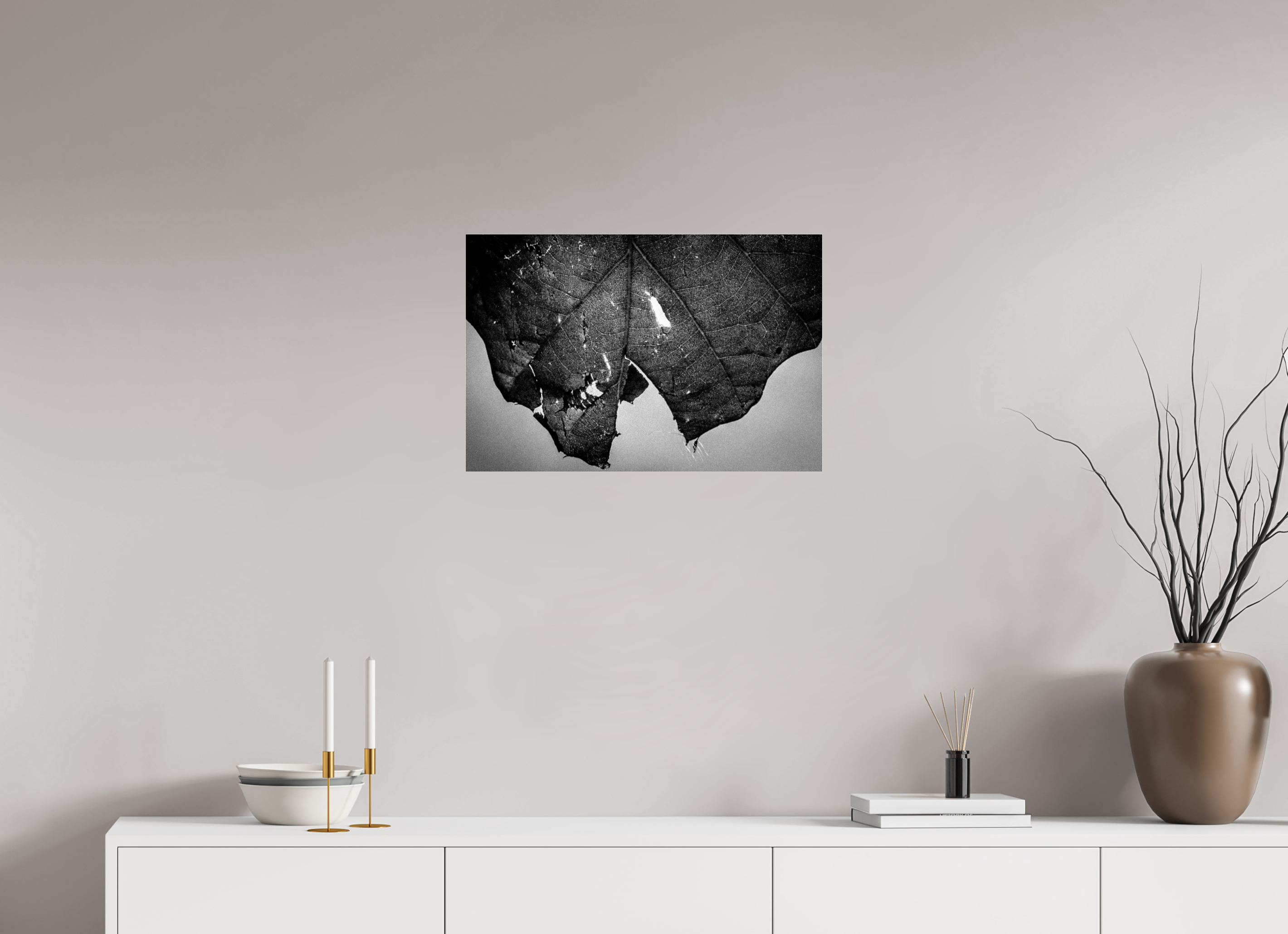 24 x 16″, Photo Print Under Acrylic Glass Leaf on acrylic glass