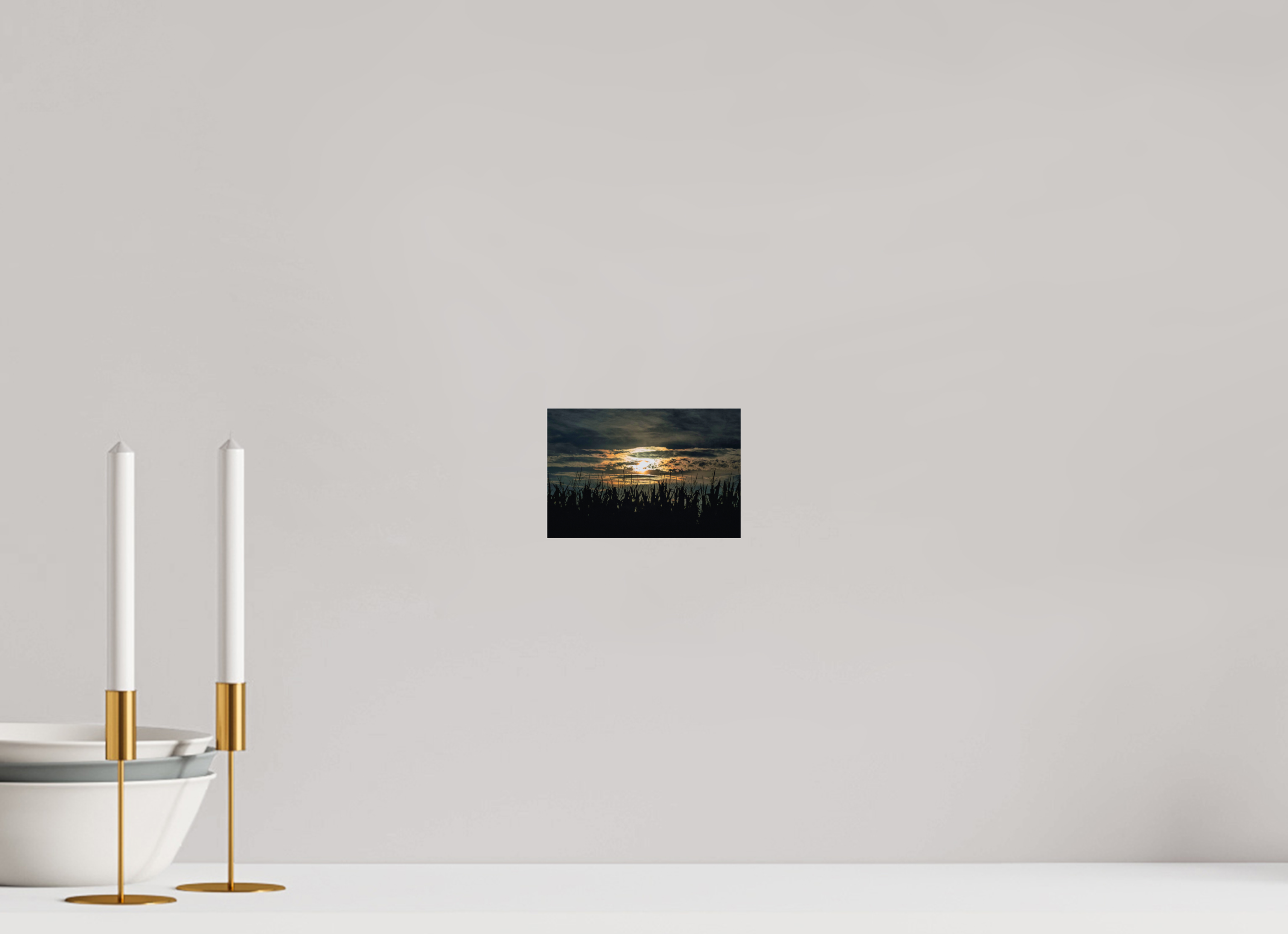 6 x 4″, Photo Print Under Acrylic Glass Corn at Sunset on acrylic glass