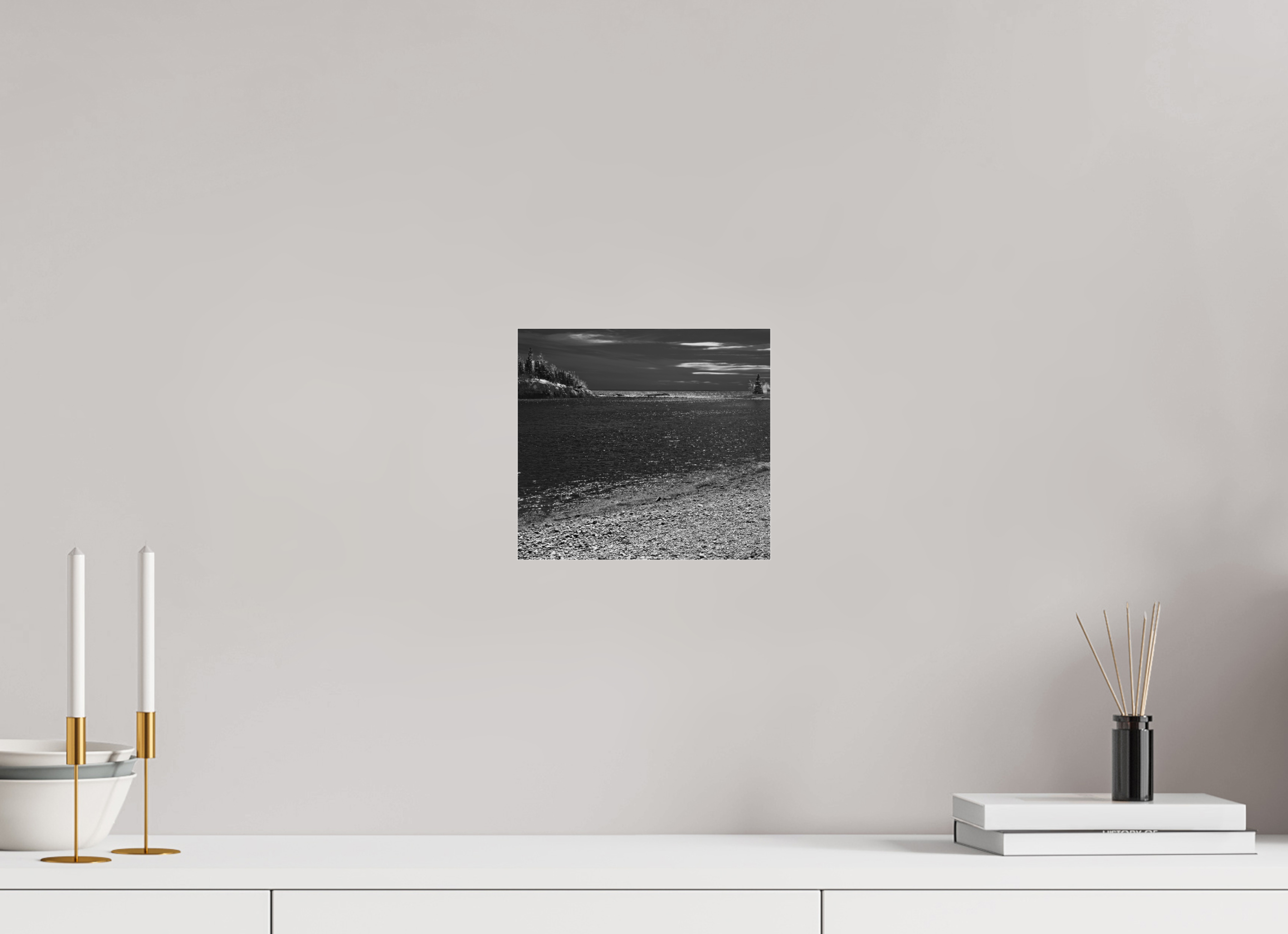 8.7 x 8″, Photo Print Under Acrylic Glass Superior Shoreline on acrylic glass
