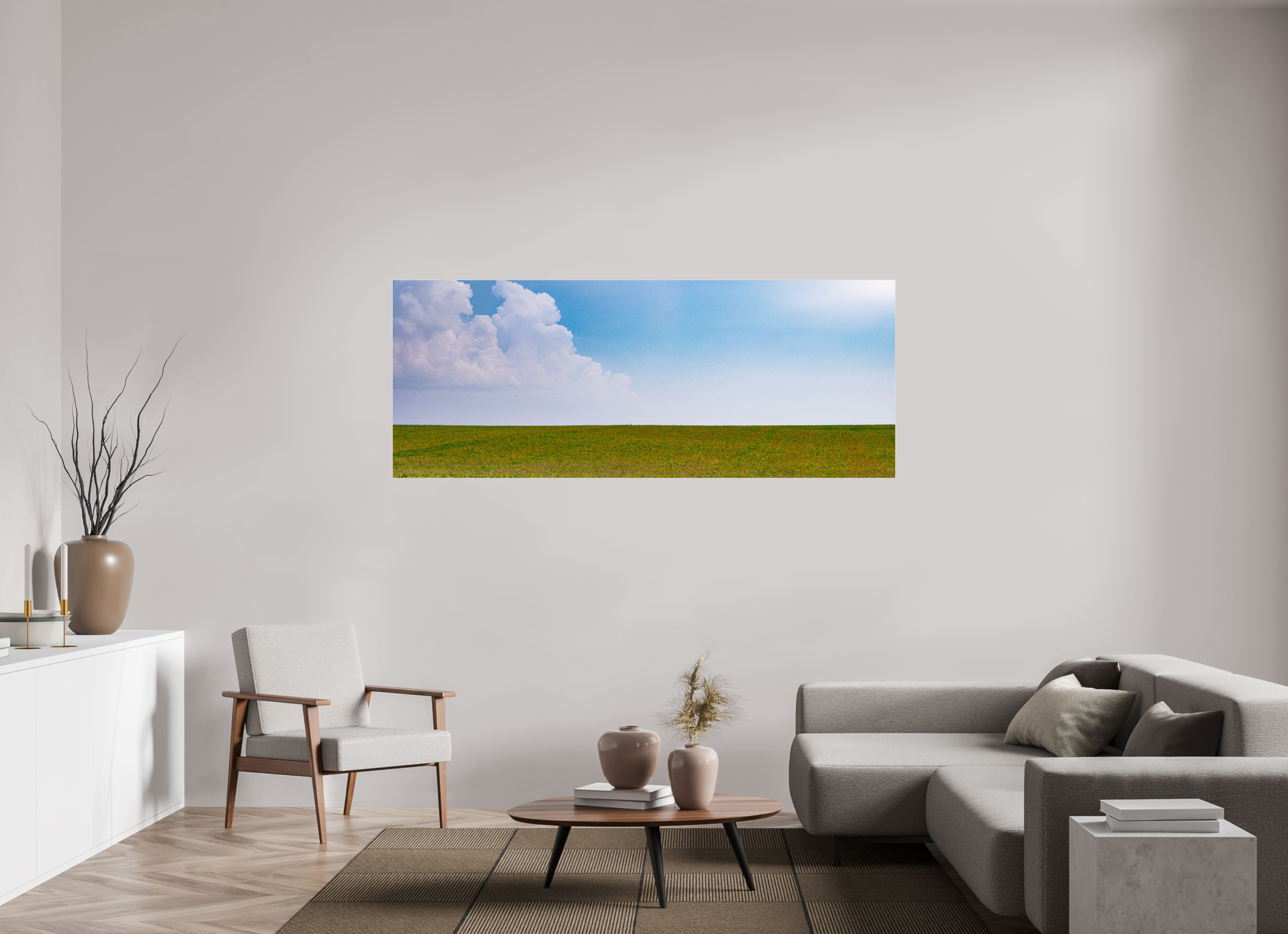 78.7 x 31″, Photo Print Under Acrylic Glass Minnesota Horizon on acrylic glass