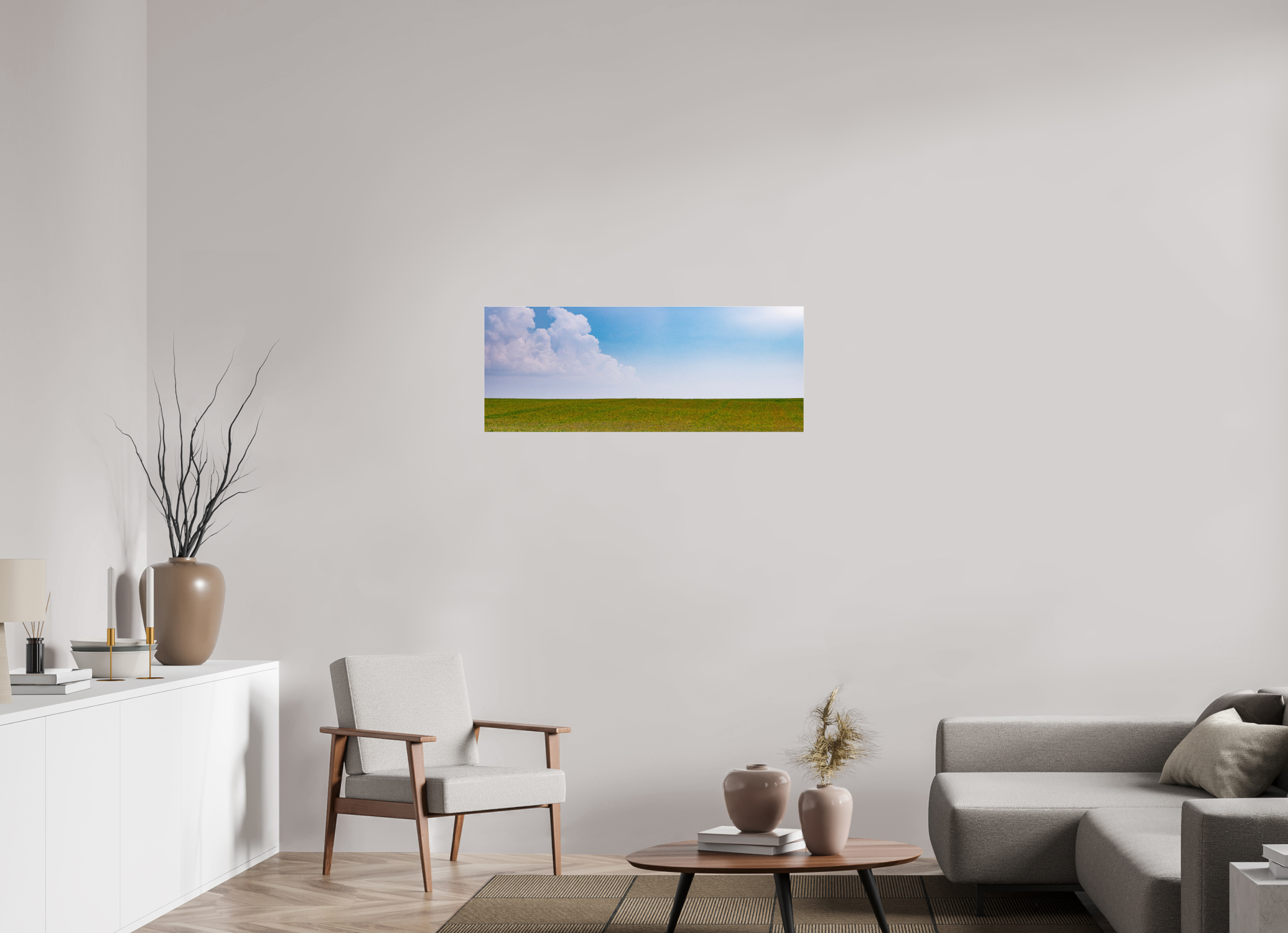 40.6 x 16″, Photo Print Under Acrylic Glass Minnesota Horizon on acrylic glass