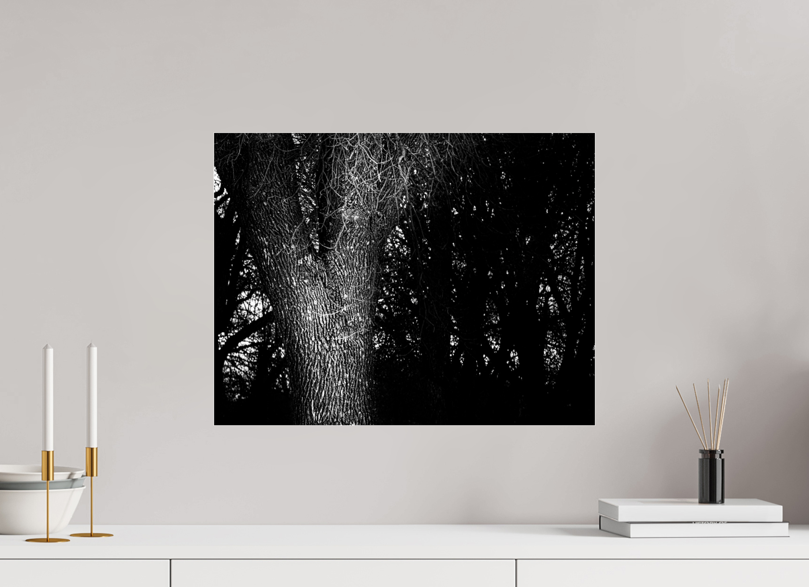 20.8 x 16″, Photo Print Under Acrylic Glass Twilight Tree on acrylic glass