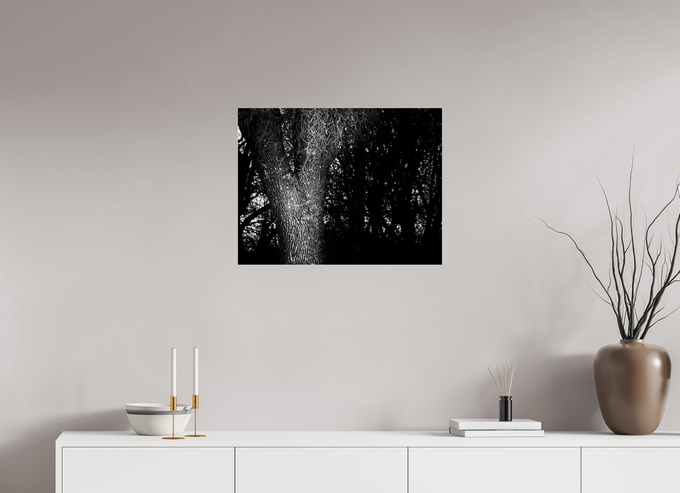 26.1 x 20″, Photo Print Under Acrylic Glass Twilight Tree on acrylic glass