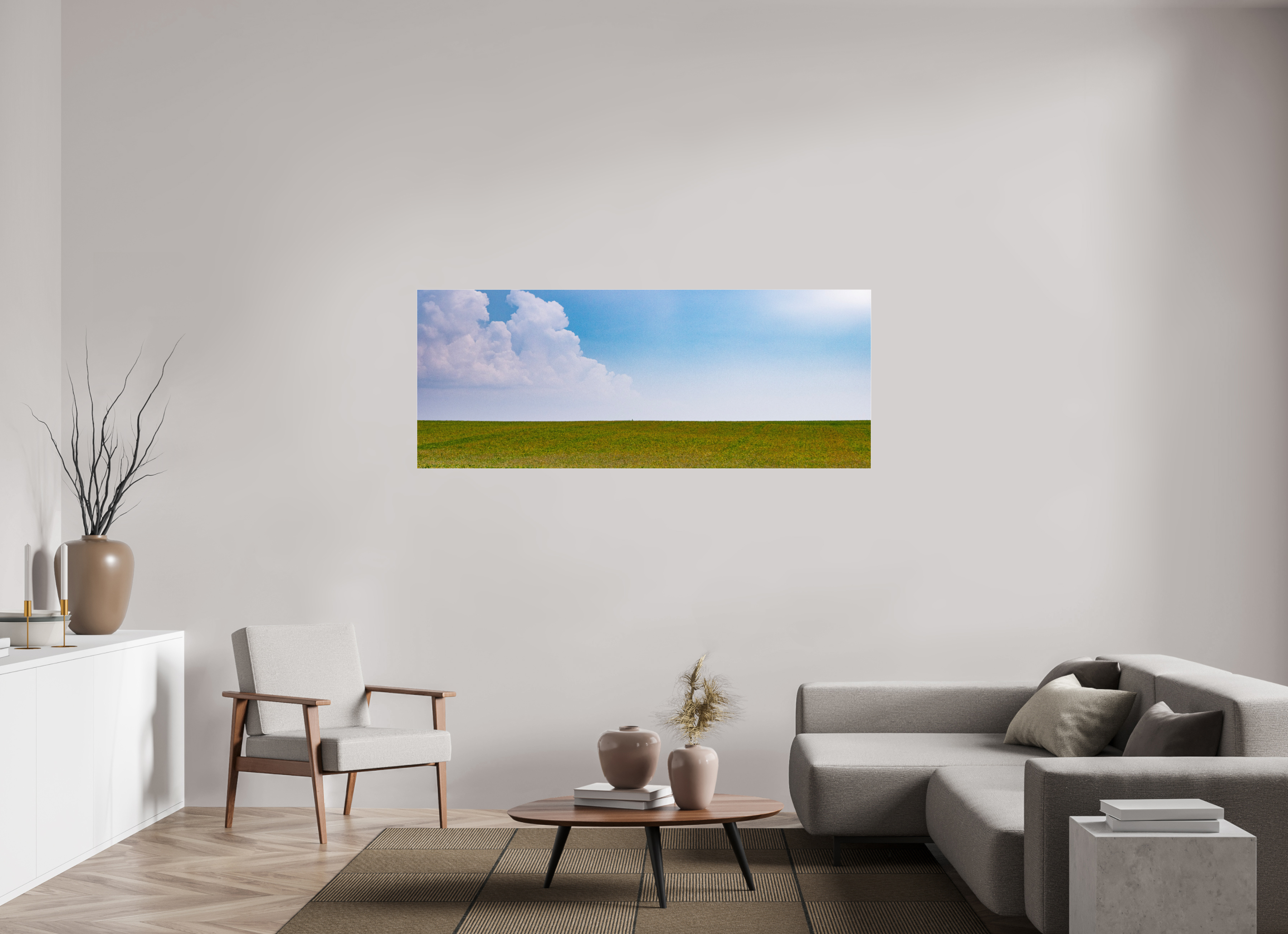 71.1 x 28″, Photo Print Under Acrylic Glass Minnesota Horizon on acrylic glass