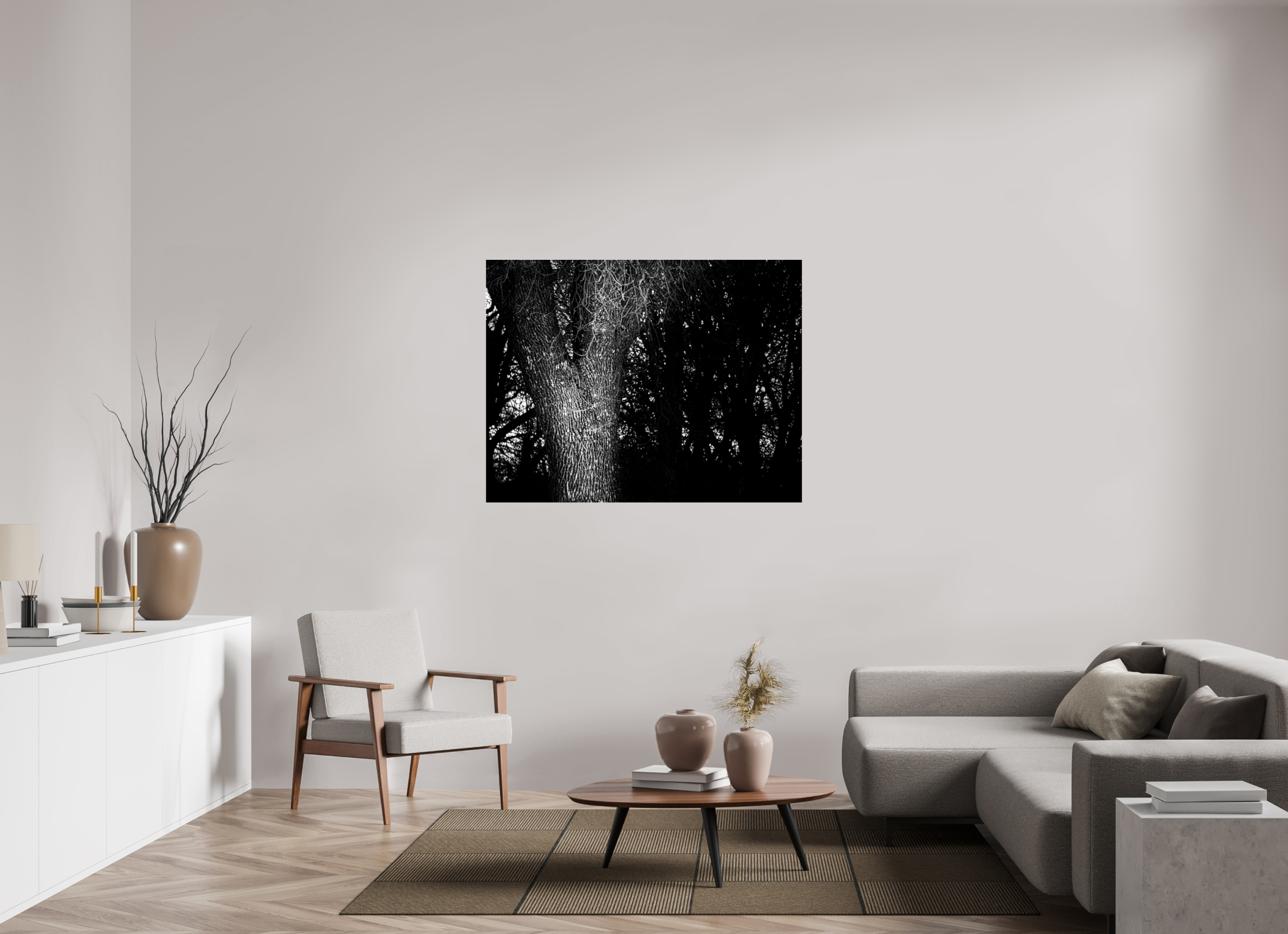 50.8 x 39″, Photo Print Under Acrylic Glass Twilight Tree on acrylic glass