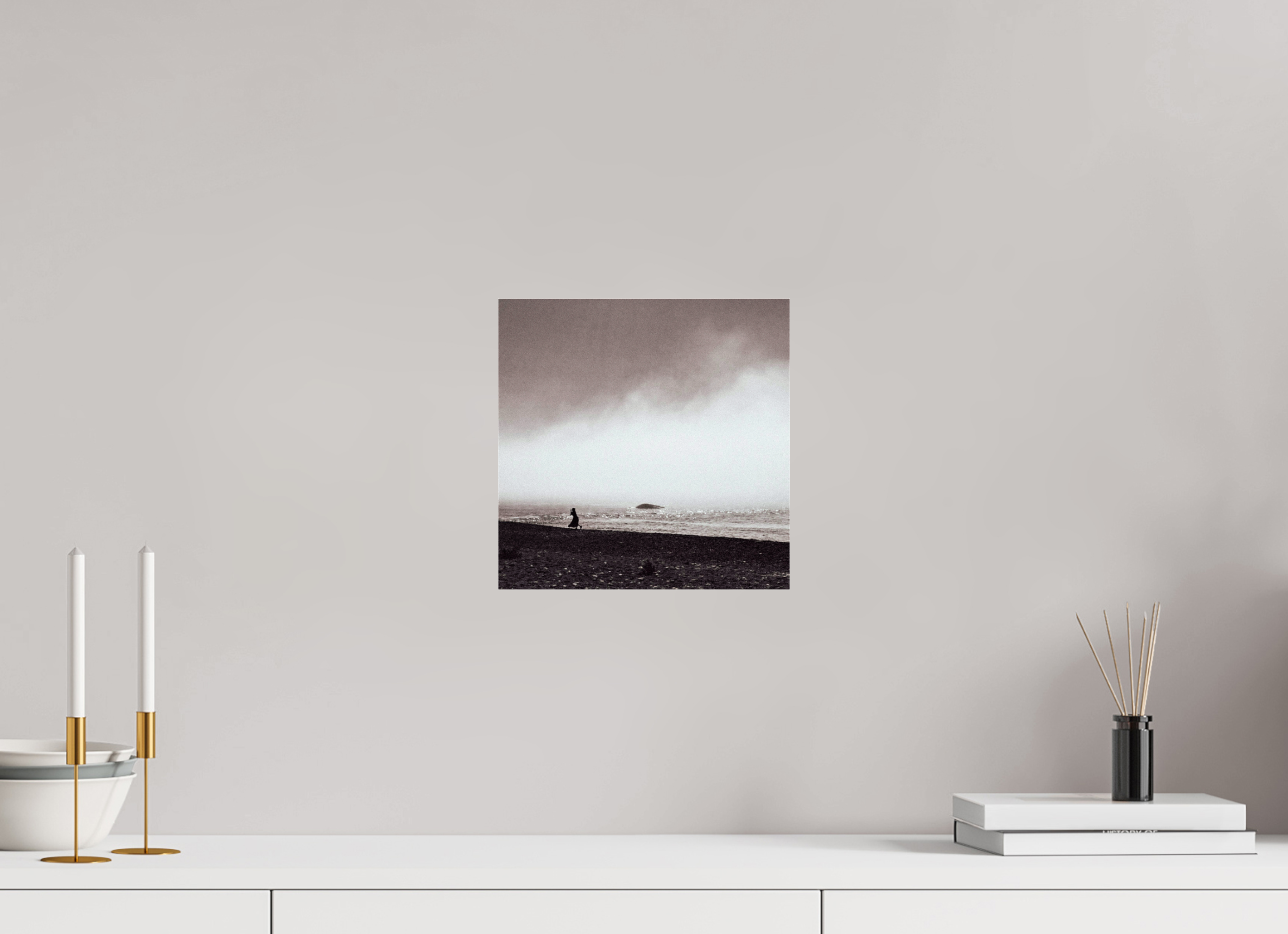 10 x 10″, Photo Print Under Acrylic Glass Lake Superior Mist on acrylic glass