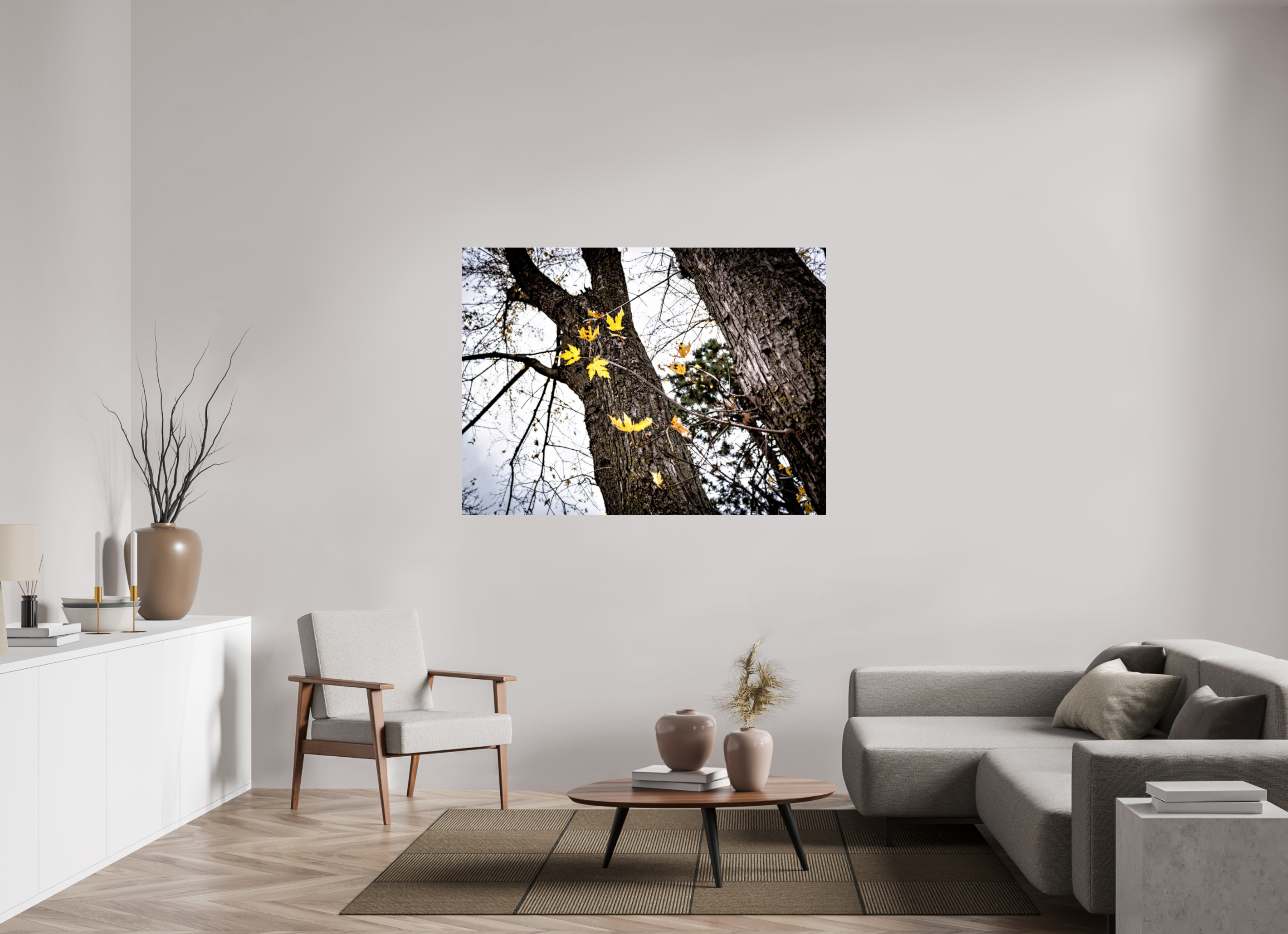 58.5 x 43″, Photo Print Under Acrylic Glass The Last of Fall on Acrylic Glass