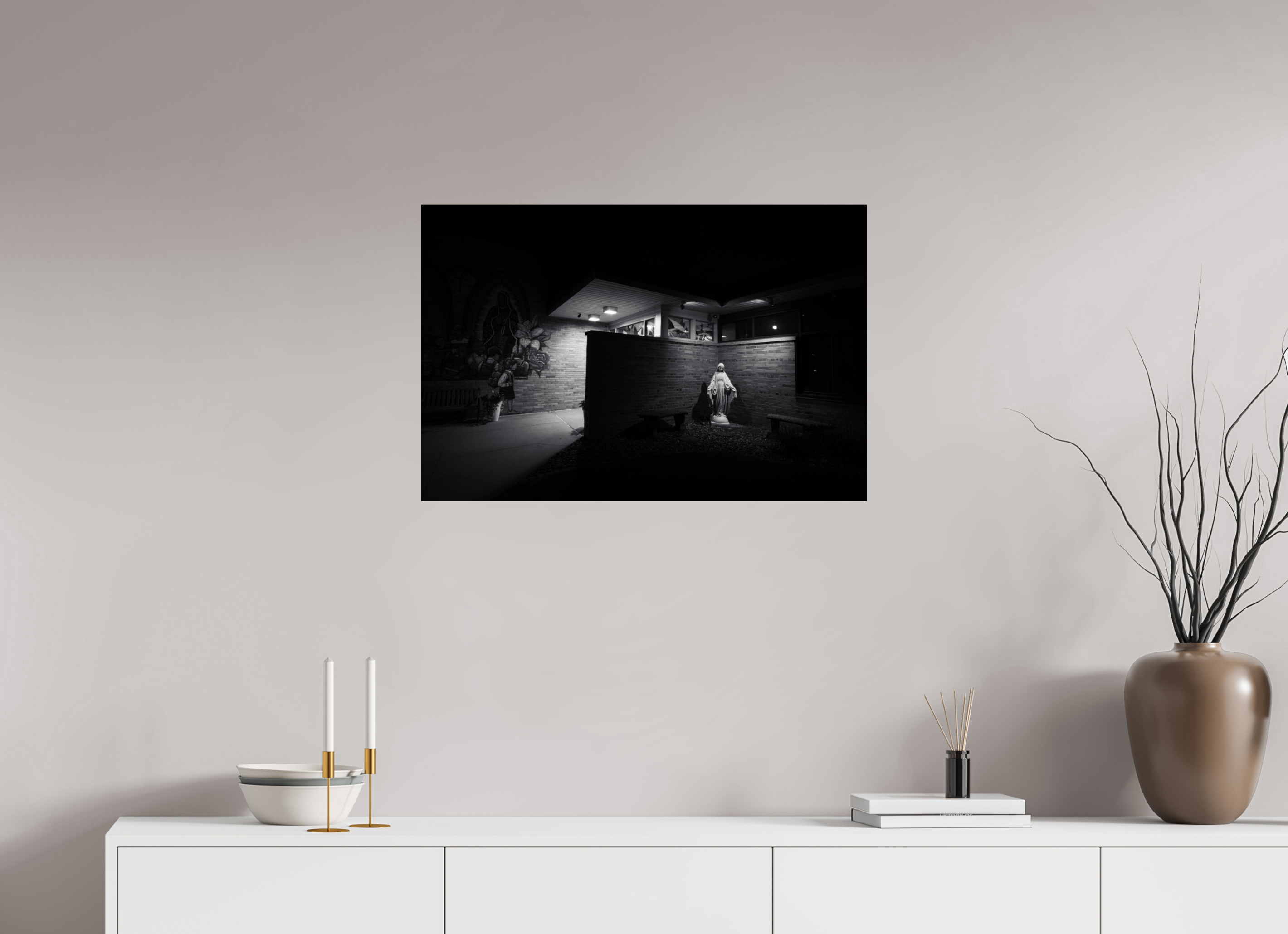 30 x 20″, Photo Print Under Acrylic Glass Mary on acrylic glass