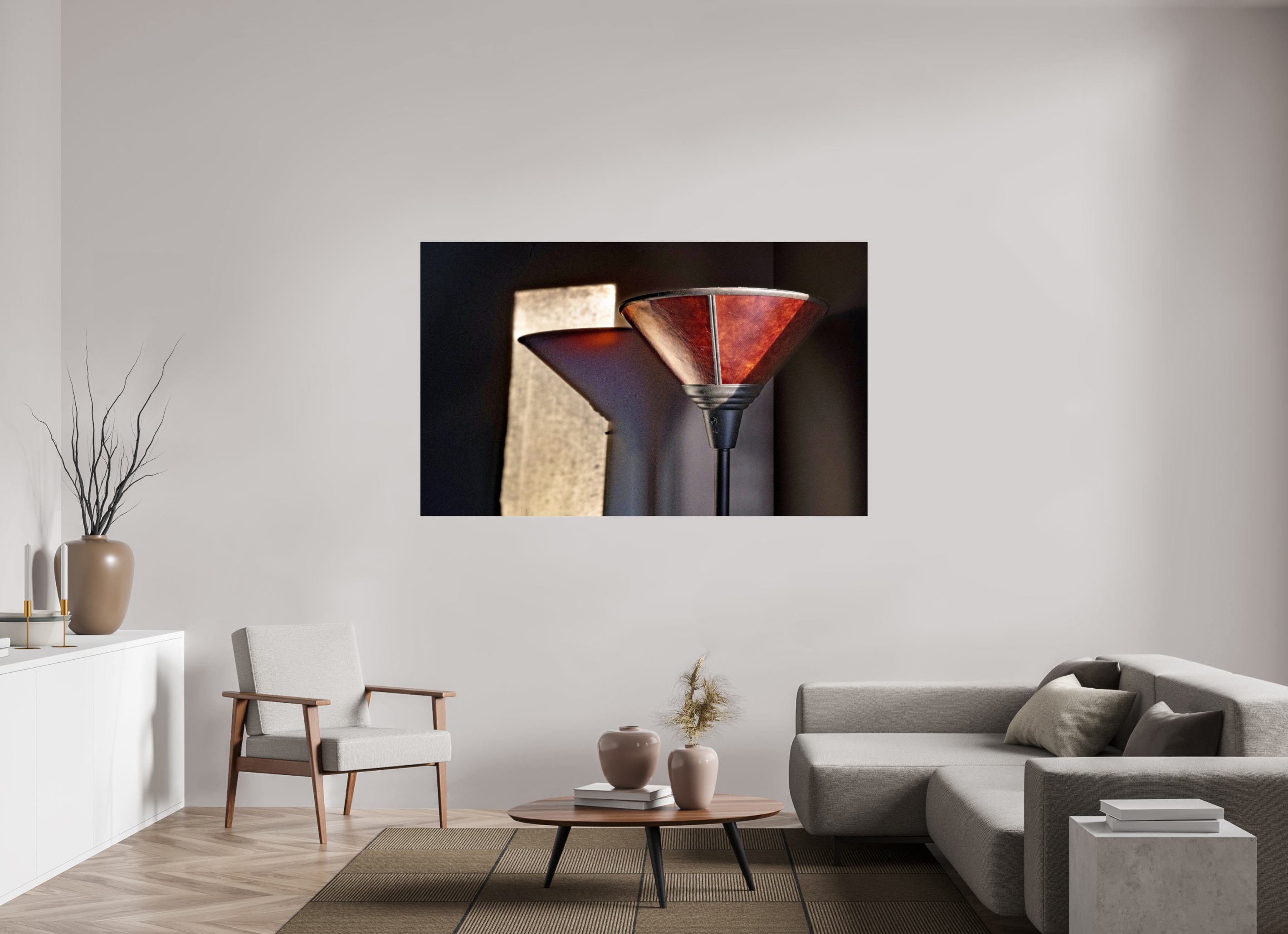 70 x 43″, Photo Print Under Acrylic Glass Lamp on Acrylic Glass