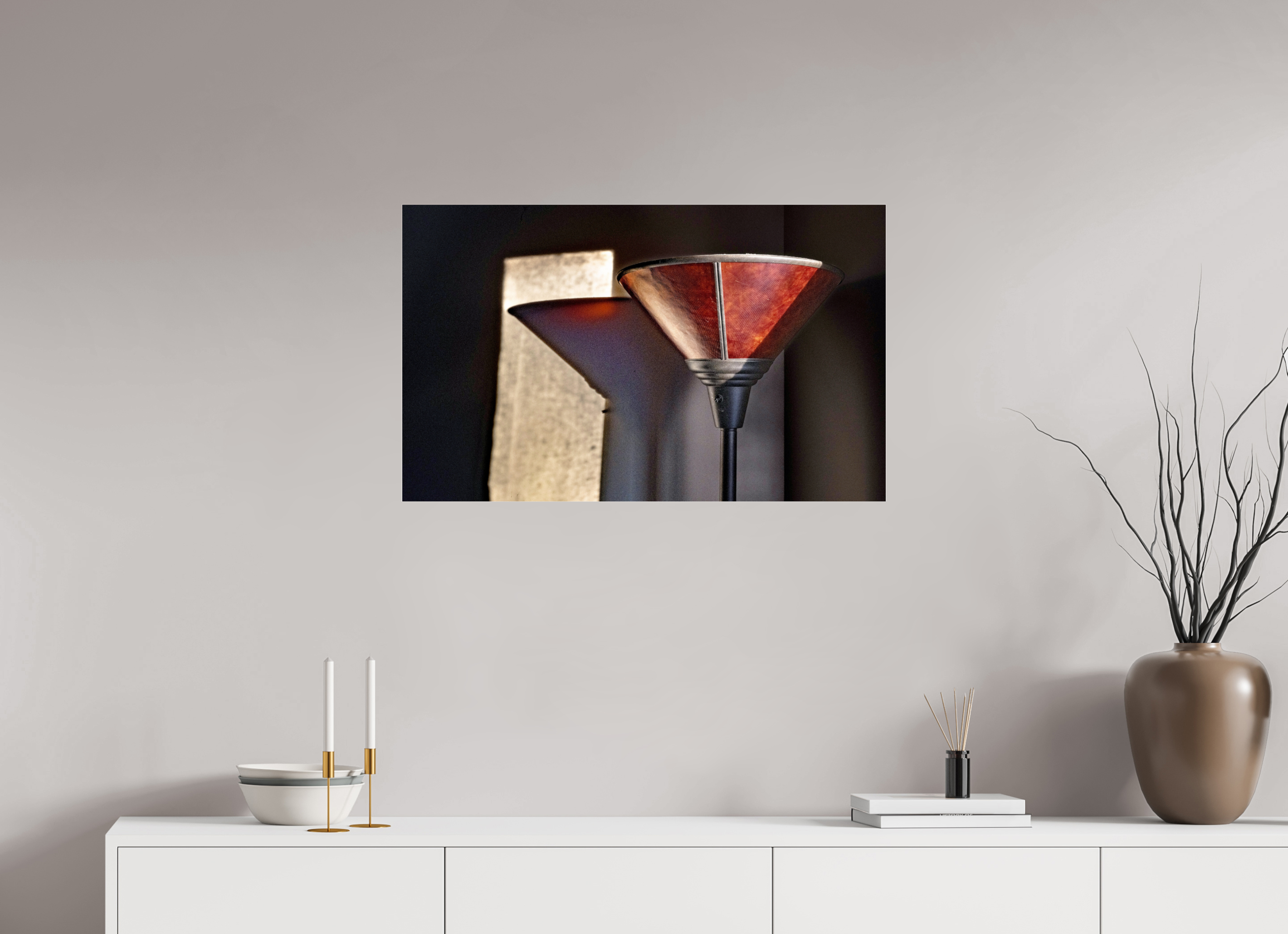 32.6 x 20″, Photo Print Under Acrylic Glass Lamp on Acrylic Glass