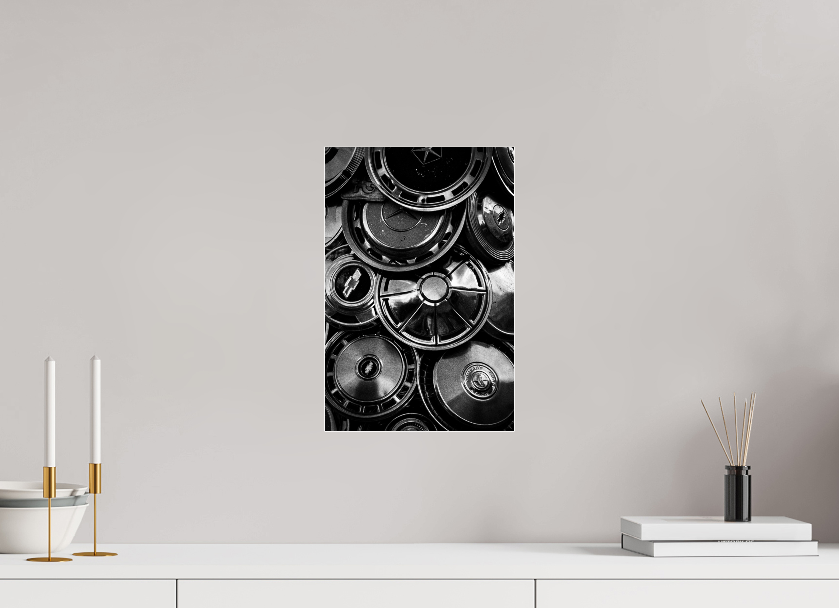 10 x 15″, Photo Print Under Acrylic Glass Hubcap Hill on acrylic glass