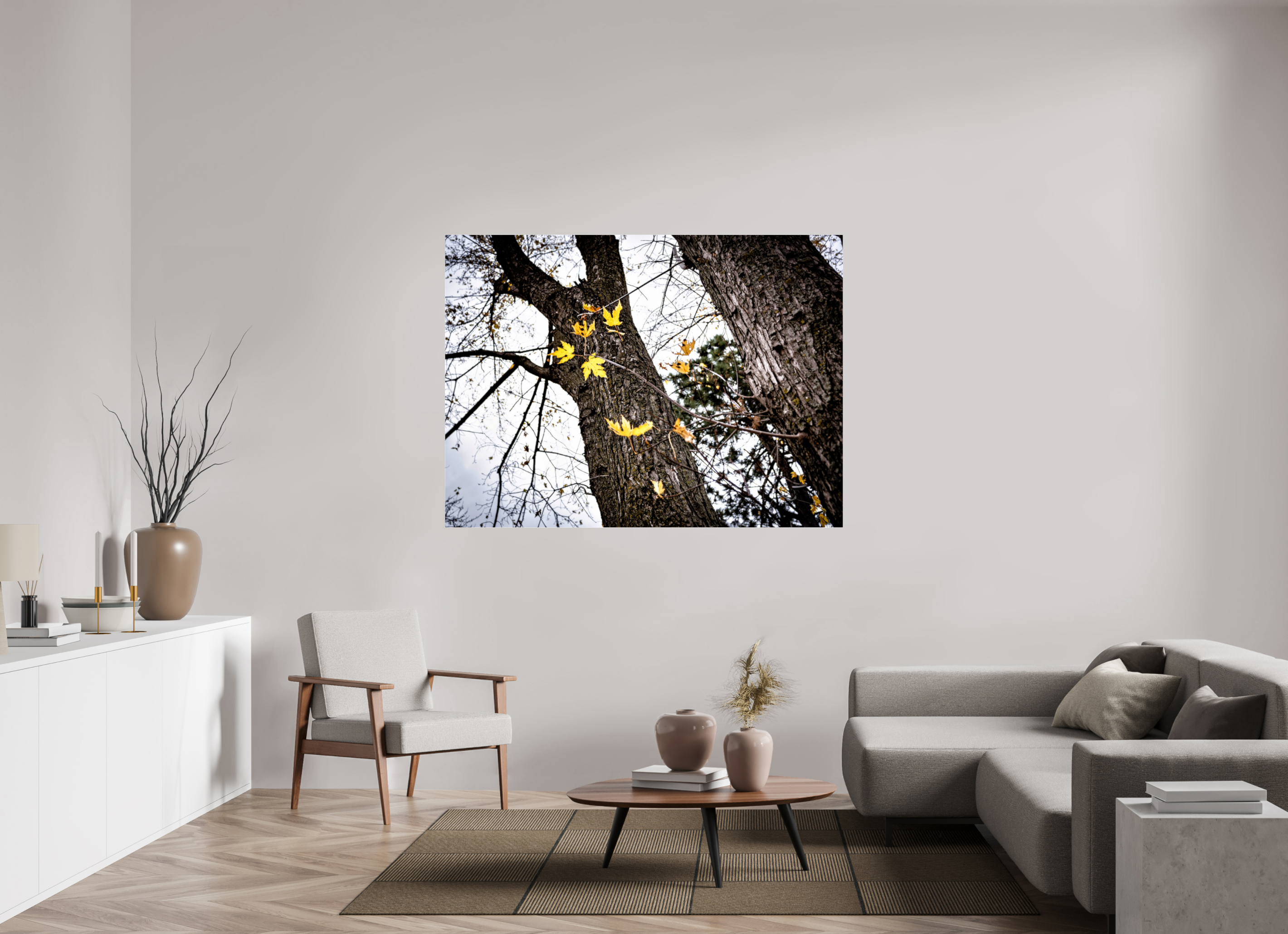 63.9 x 47″, Photo Print Under Acrylic Glass The Last of Fall on Acrylic Glass