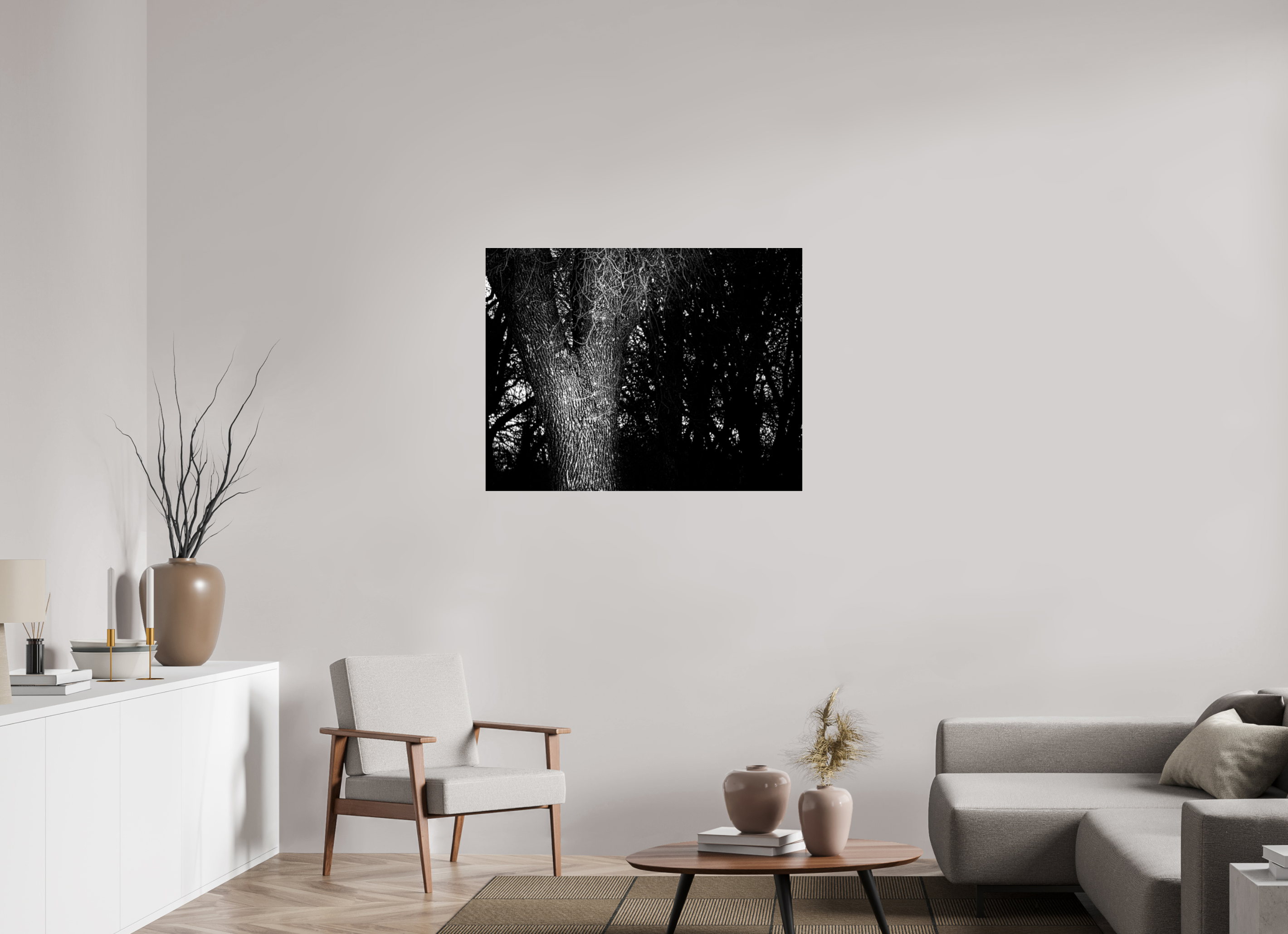 40.4 x 31″, Photo Print Under Acrylic Glass Twilight Tree on acrylic glass