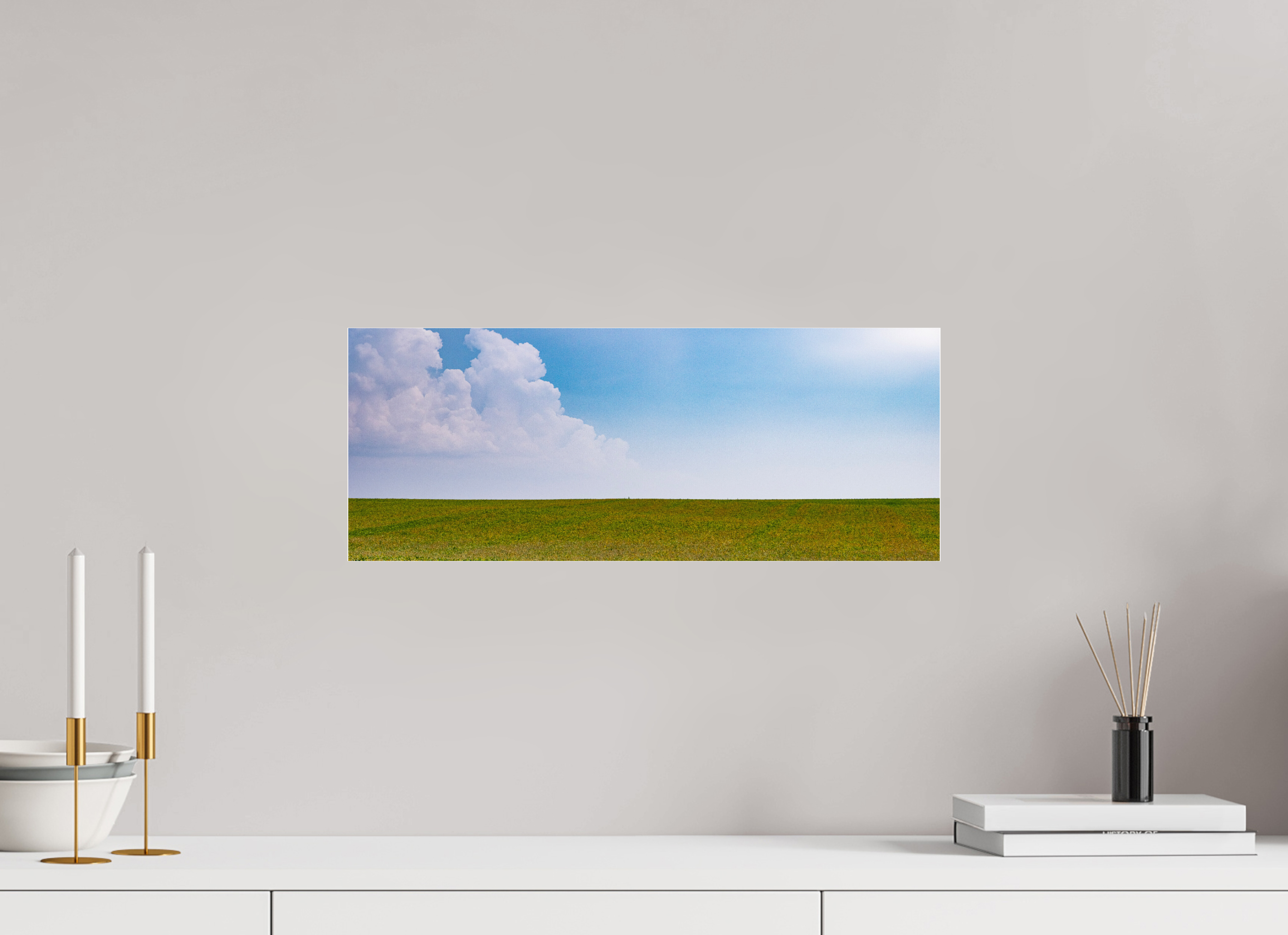 20.3 x 8″, Photo Print Under Acrylic Glass Minnesota Horizon on acrylic glass