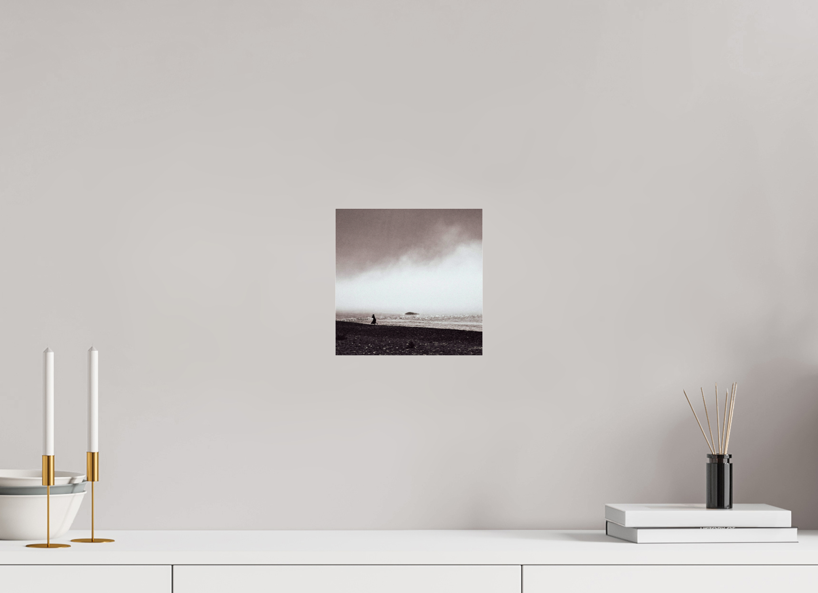 8 x 8″, Photo Print Under Acrylic Glass Lake Superior Mist on acrylic glass