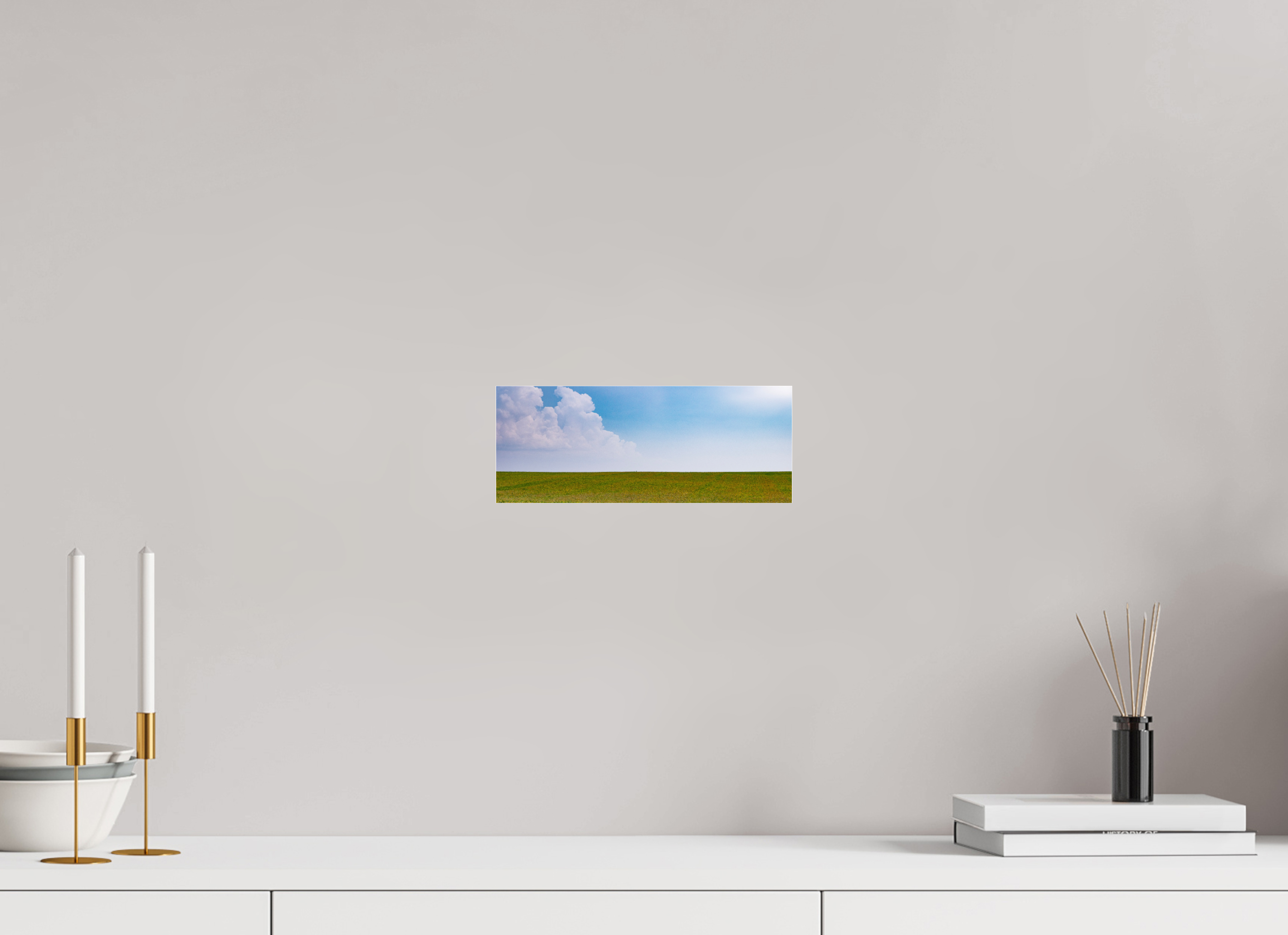 10.2 x 4″, Photo Print Under Acrylic Glass Minnesota Horizon on acrylic glass
